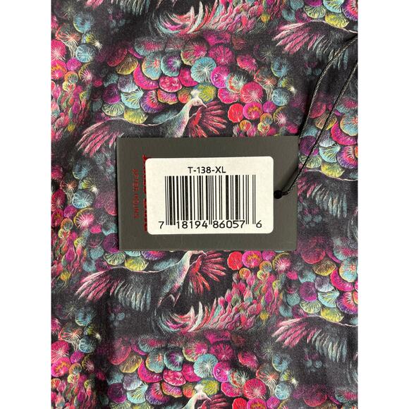 3-64 JARED LANG NWT Men's Dress Shirt Peacocks Multicolor XL - Picture 14 of 16